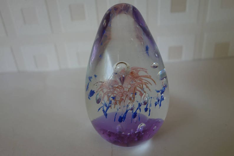 Glass Paperweight With A Firework Pattern Image 0