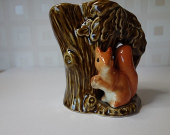 Sylvac squirrel spill vase