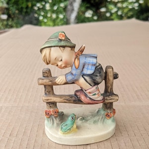 Goebel Germany &quot;Retreat to Safety&quot; Little Boy and Frog 1948