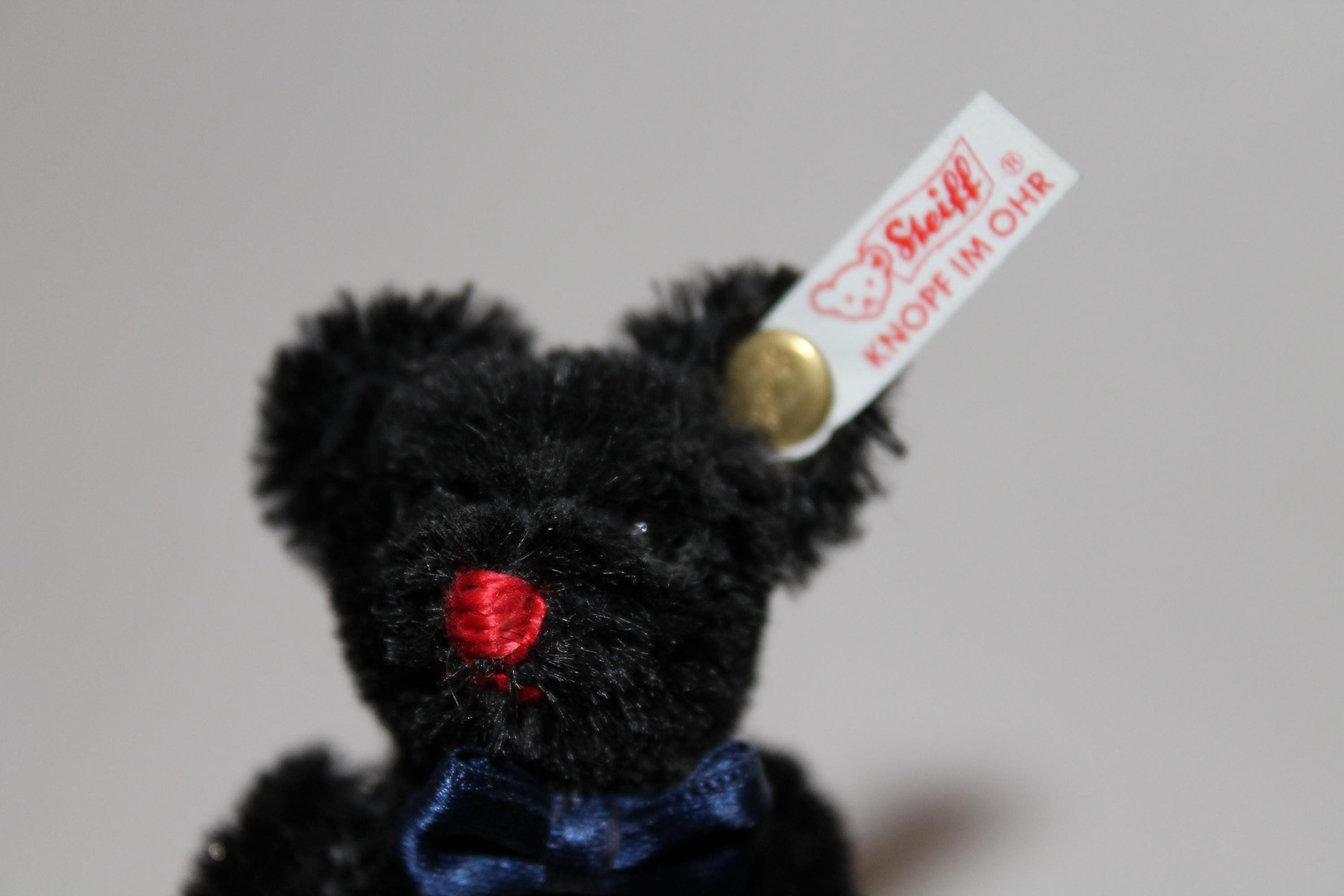 Steiff 2000/2001 Miniature Black 7cm Teddy Bear - Etsy UK