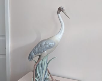 Vintage beeldje Lladro-kraanvogel, gepensioneerd 1986