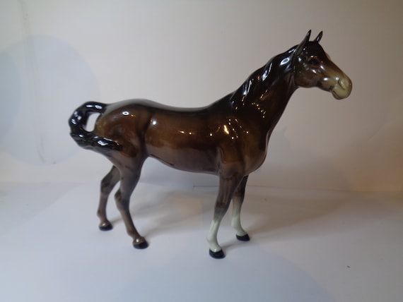 Beswick Horse Swish Tail First Version Gloss Brown No 1182 - Etsy