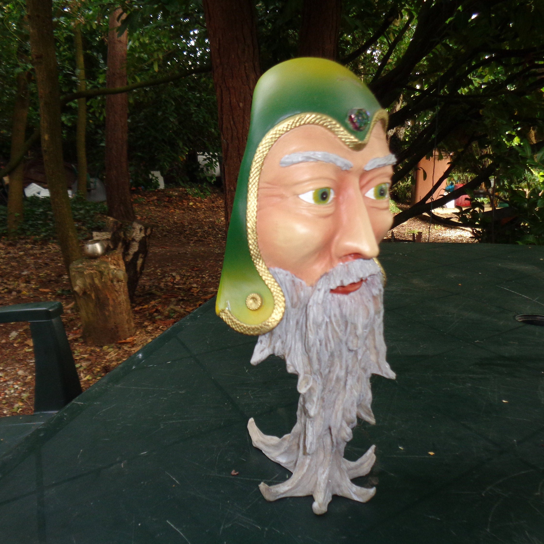 A Green Eyed Wizard Mask - Etsy