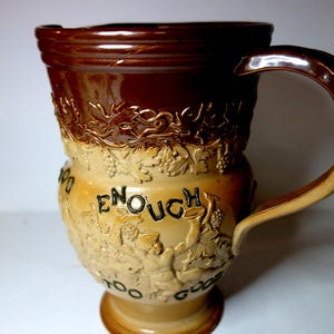 Royal Doulton, Bacchus motto wine jug circa 1910