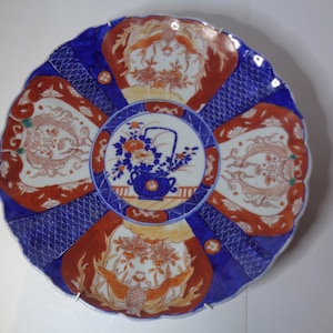 Chargeur Mural Antique Cannelé Imari, Japonais
