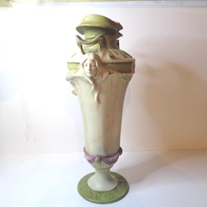 Royal Dux Twin Faces Art Nouveau Antique Vase