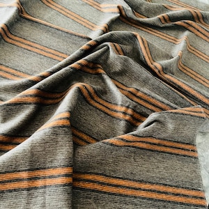 Designers Guild Haldon Wool Fabric Remnant: Saffron Stripe