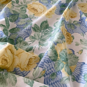 Arthur Sanderson Garland and Roses Fabric | Vintage Designer Fabrics | High End Textiles | Fabric Remnants and Offcuts | Home Decor