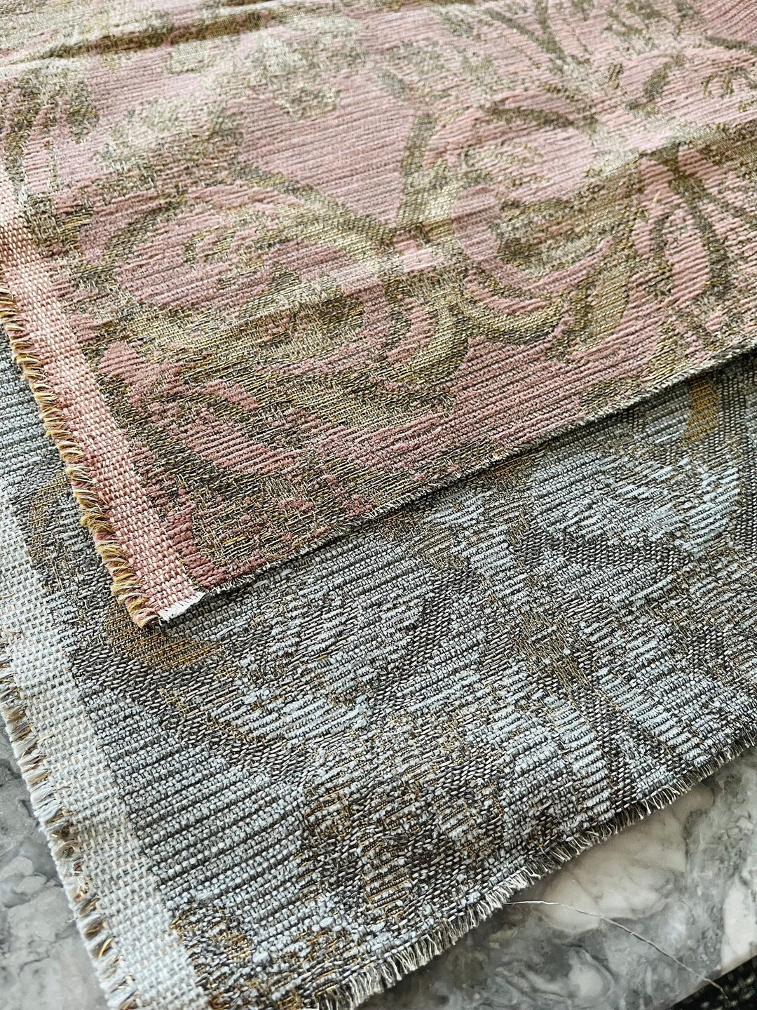 Designers Guild Vittoria Chenille Fabric, Metallic Thread, Discounted