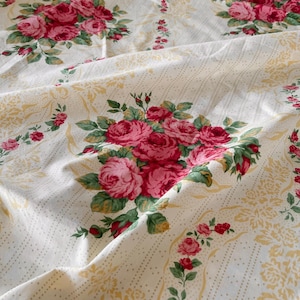 Vintage Sanderson Floral Fabric: Rare 1993 Roses Fabric Sold by the Half Meter