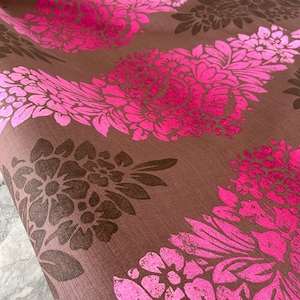 Designers Guild Linen Cotton Fabric: Zakharov Floral Diamond Print