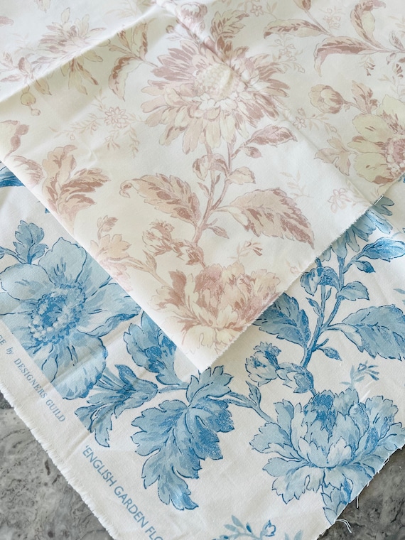 Designers Guild Floral Fabric Remnant: English Garden Cotton Offcuts