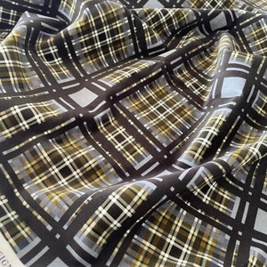 Designers Guild Patiali Samtstoff: Geometrisches Tartan-Rest