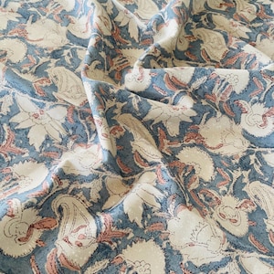 Rest batikstof Ralph Lauren Winthrop: poederblauw katoen