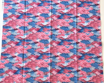 Beautiful Japanese print fabric | Fabric Fat Quarter | Asian Print | Fabric Remnant Sale | Fabric Offcuts