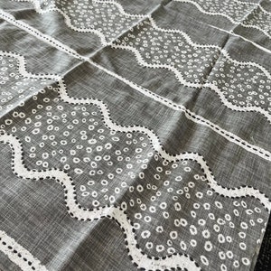 William Yeoward Jasham Fabric Remnant: Textured Home Decor Cotton Slate Grey