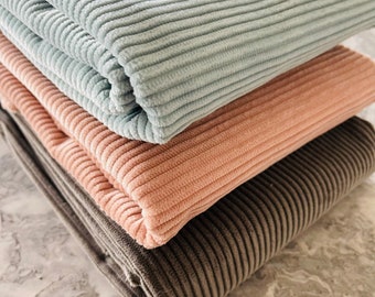 Designers Guild Corda bomullsmanchestertyg: Tenn, Blå, Rosa, Skogsgrön
