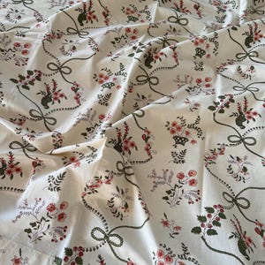 The Prettiest Laura Ashley Vintage Curtain | Discounted Designer Vintage Fabrics | Maypole Fabric | Single Curtain | Repurposed Fabric