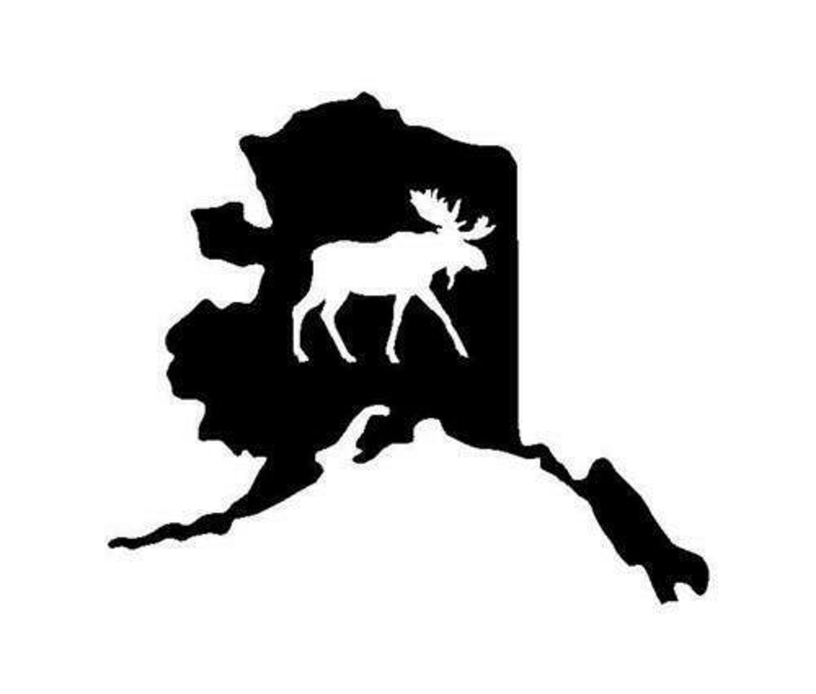 Alaska Moose Vinyl Decal Great selection of sizes and colors Etsy