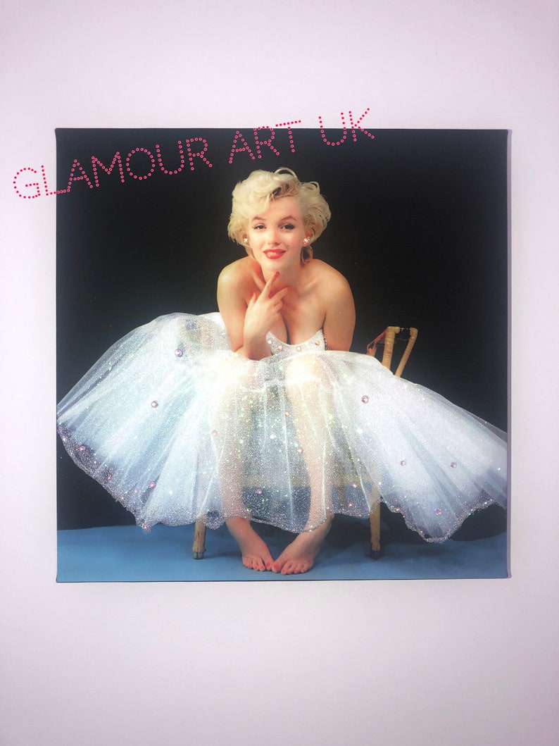Large 30”x20” Ballerina Sparkle glitter /& Crystals canvas wall Picture Offer