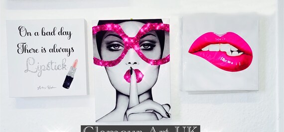 Glitter canvas clearance