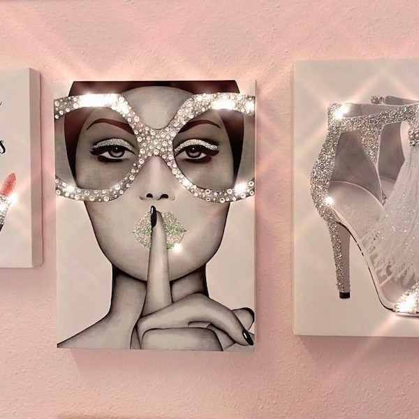 Glam Wall Art Etsy