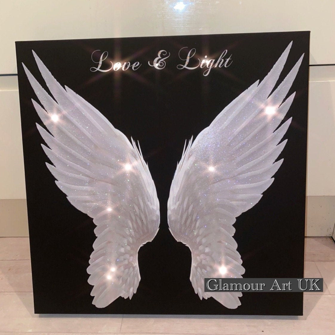 5D Diamond Painting Colorful Wing Light Angel Kit - Bonanza