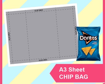 Chip bag template | Etsy