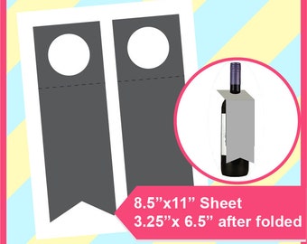 wine bottle template etsy