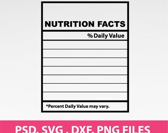 Download Download Dad Nutrition Facts Svg for Cricut, Silhouette ...