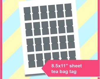 instant download fancy tea bag envelope template microsoft etsy