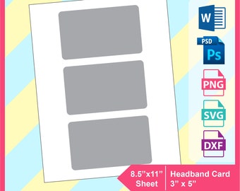 Download Free Headband Card Holder Etsy SVG Cut Files