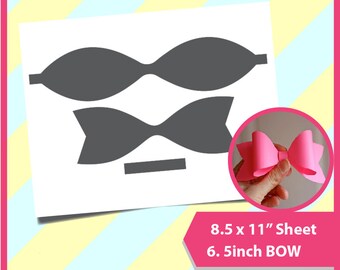 Download Bow template | Etsy