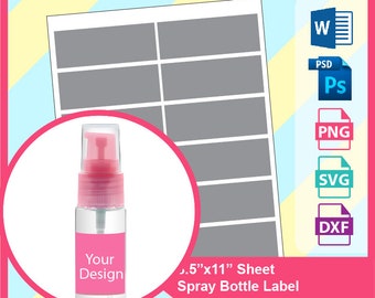 spray bottle label etsy