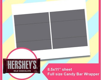 candy bar wrapper template etsy hershey bar wrapper template