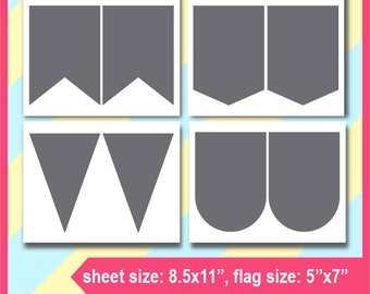cake bunting banner template