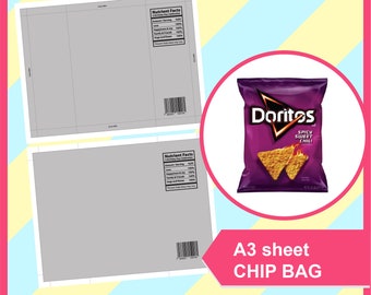 Chip bag template | Etsy