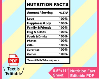 Free Editable Nutritional Facts Template - 6 Food Log Sheet Templates Track Your Diet Pdf Word / Freepik editor beta free online template editor.