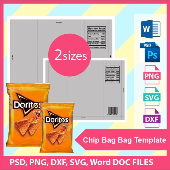 Chip Bag Template Svg : Nutrient fact. Chip Bag Template PSD PNG SVG ...