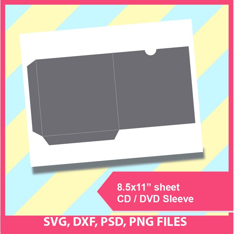 Cd Sleeve Dvd Sleeve Template Microsoft Word Doc PSD PNG Etsy