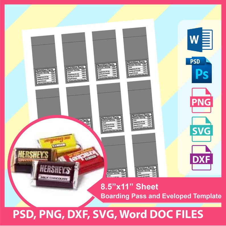 free hershey candy bar wrapper template for word