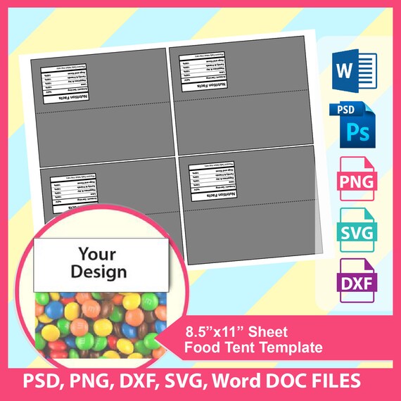 Download Labels Paper Party Supplies Ms Word Docx Svg Psd Dxf Scalloped Chip Bag Wrapper Template Printable 8 5x11 Sheet Png