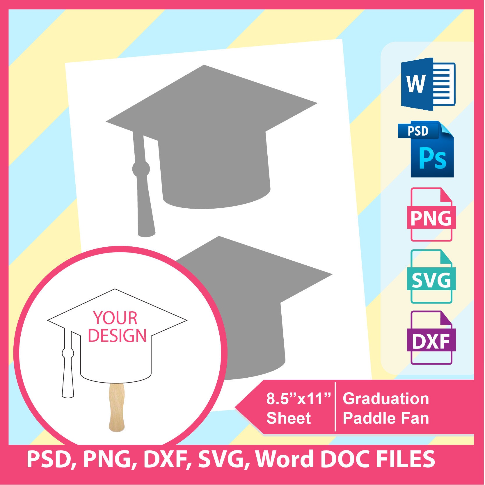 Graduation Fan Template Graduation Fan Template