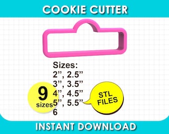9 sizes, Street Sign Cookie Cutter, Clay Cutter, STL File 3D Printable, digital Download