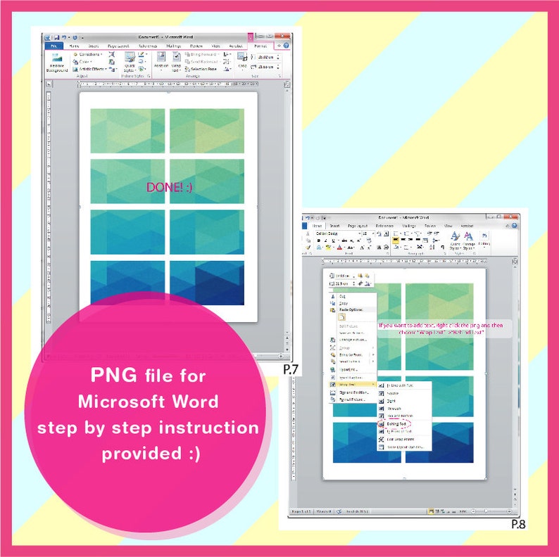 Envelope Template For 6x4 Microsoft Word Doc PSD PNG Etsy