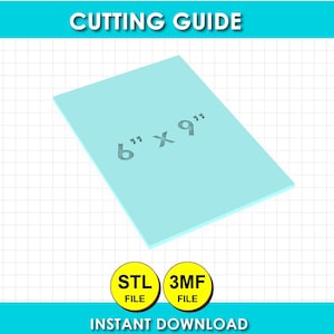 6x9 skärjusteringsguide, anteckningsblocksverktyg, giljotinskärguide, bindningsverktyg, mall för pappersskärare, 3mf, stl-fil, 3D-utskriftsfil