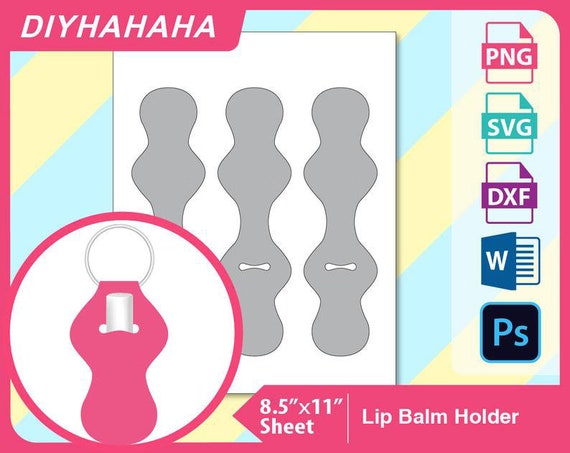 Chapstick holder Lip Balm Holder Template SVG Dxf PSD | Etsy Chapstick holder Lip Balm Holder Template SVG Dxf PSD | Etsy