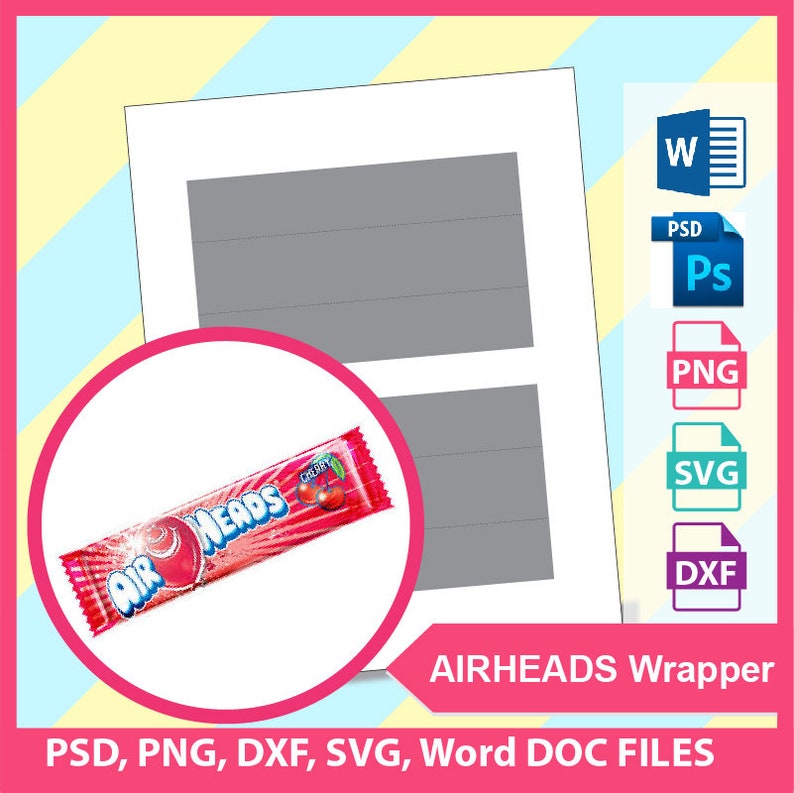 Download Airheads Wrapper Template Blank template Air Heads doc | Etsy