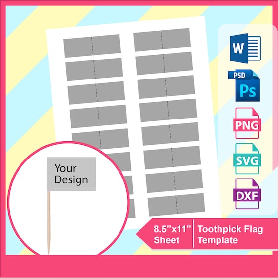toothpick flag template