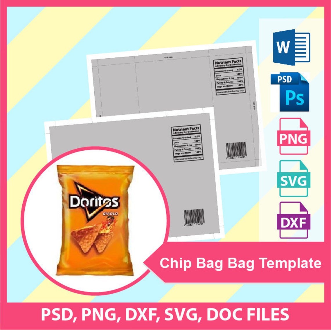Chip Bag Template Barcode Chip Bag Template Psd Png Svg Dxf Microsoft ...
